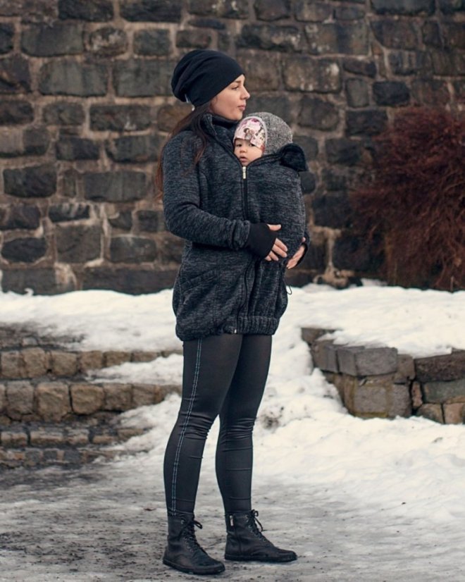 Babywearing sweater (front babywearing only) Elsa, black