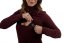 Breast-feeding roll-colar T-shirt Katerina, BORDEAUX - Size: S/M
