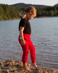 Baggy pants for kids, red