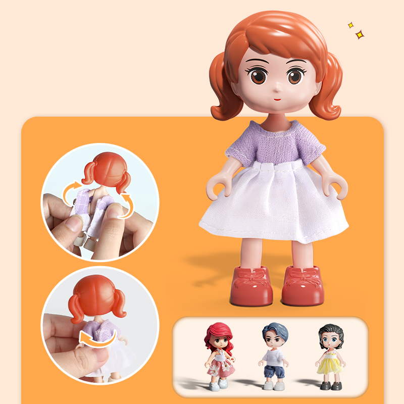 Sada figurek ke stavebnicím pro děti od 3 let – 5 pohyblivých postaviček