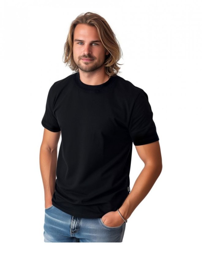 Pánské tričko Marek, krátký rukáv, černé