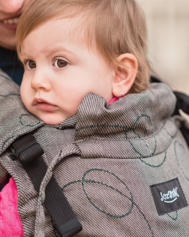 Ergonomische Babytrage für Neugeborene, graugrün