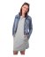 Dámske bavlnené oversized šaty s vreckami Zoe, sivý melír - Veľkosť: L/XL