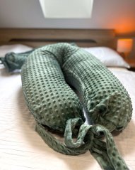 Nursing pillow MINKY, large, green