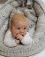 Baby nest for newborns – large MINKY design from birth, grey