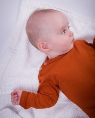 Baby bodysuit onesie, cinnamon
