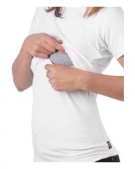 Kojicí tričko Lena, krátký rukáv, smetanové