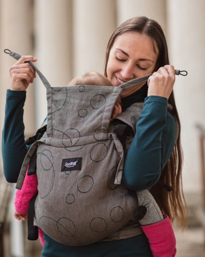 Newborn baby carrier, grey green