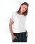 Crop Top T-shirt Edita, weiß - Größe: M/L