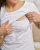 Breast-feeding T-shirt Katerina, short sleeves, WHITE