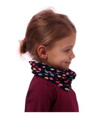 Kids’ neckband, colored polka dots
