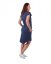 Dámské bavlněné oversized šaty s kapsami Zoe, jeans modré