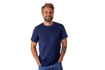 Herren-T-Shirts - Farbe - senffarbe