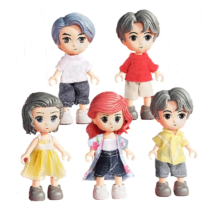 Sada figurek ke stavebnicím pro děti od 3 let – 5 pohyblivých postaviček