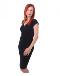 Dámske šaty (i na dojčenie) Amália, mini rukáv, čierne