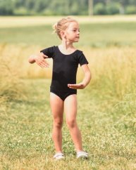 Balletttrikot für Mädchen, schwarz, Gr. 134