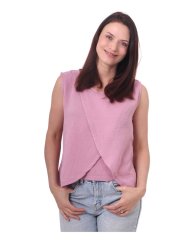 Kojicí mušelínové triko tílko Maja, starorůžové