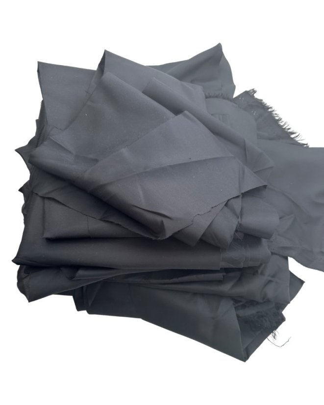 Podšívkovina- zbytky, prostřihy, černá, 1 kg