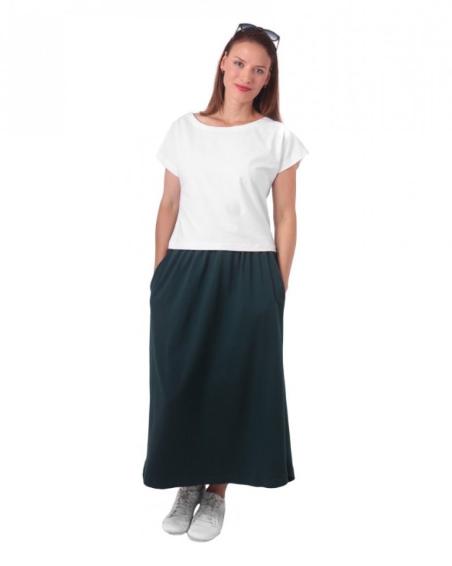 Crop top tričko Edita, biele - Veľkosť: S/M