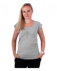 Klaudia Still-T-Shirt, kurzarm, grau