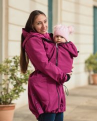 Maternity and babywearing softshell jacket Andrea, fuchsia