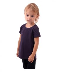Girls’ T-shirt, short sleeve, plum violet