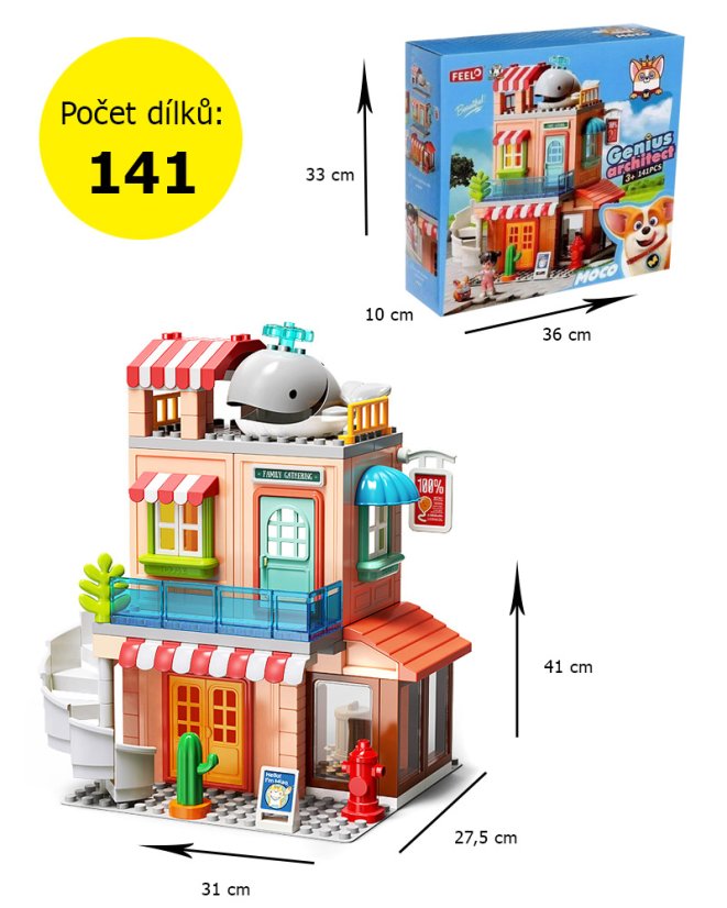 Stavebnice rodinný dům, 141 dílků, pro děti od 3 let