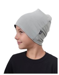 Detská čiapka bavlnená, obojstranná, čierna + olivová