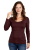 Nursing T-shirt Catherine, long sleeves, bordeaux