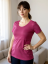 Stillshirt Katharina, kurze Ärmel, Zyklamen