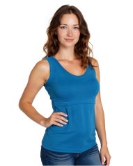 Breast-feeding T-shirt Katerina, no sleeves, dark turquoise