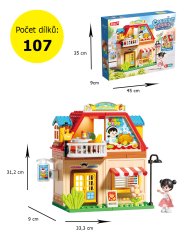 Large building blocks Bistro, 107 pieces, kids age 3+