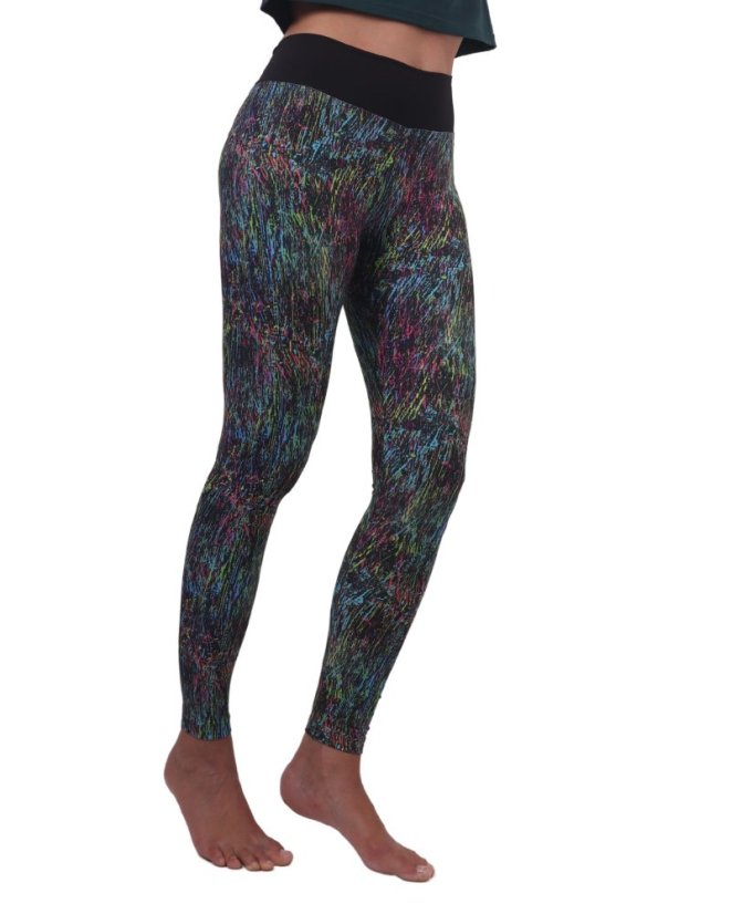 Women's high-waisted leggings, colorful scratches