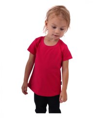 Girls’ T-shirt, short sleeve, deep pink