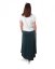 Long skirt with pockets Linda, dark green