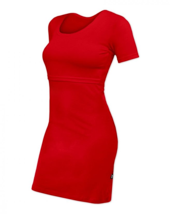 Breast-feeding dress Elena, short sleeves, red