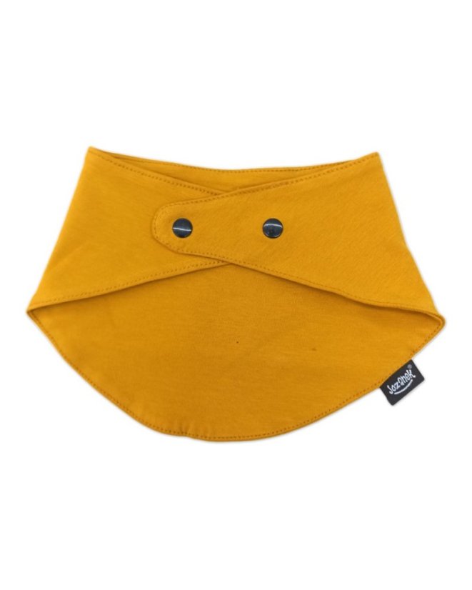 Baby cotton dribble bib, mustard