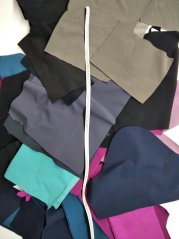 Fabric remnants, winter softshell, 1 kg, Your mix of colors