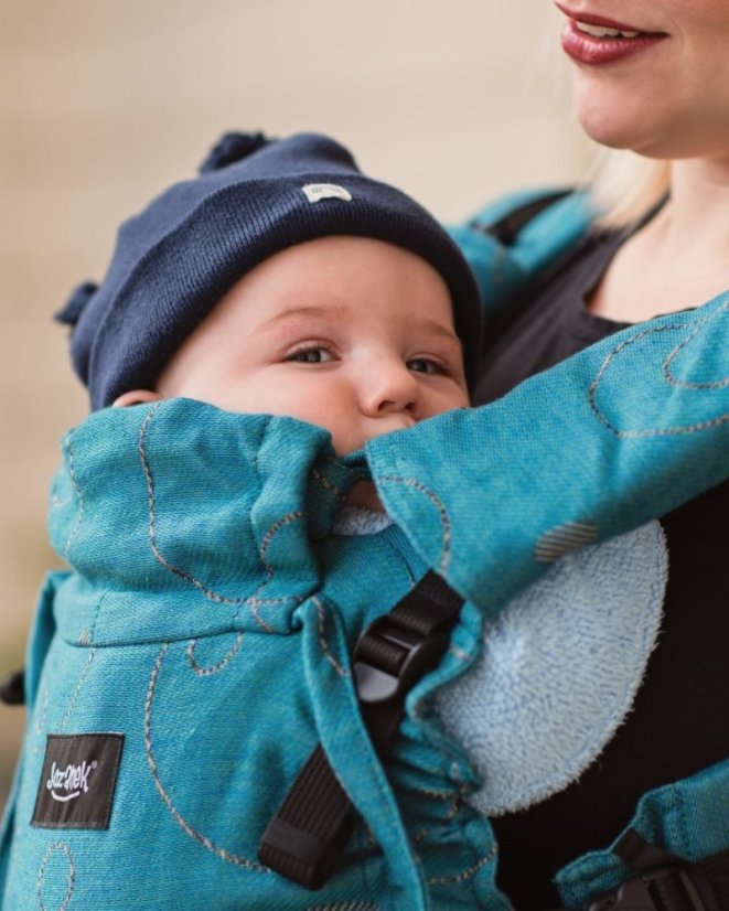 Ergonomische Babytrage für Neugeborene – türkis