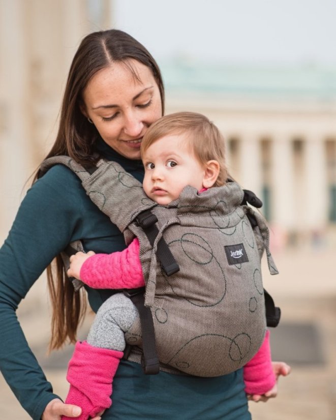 Ergonomische Babytrage für Neugeborene, graugrün