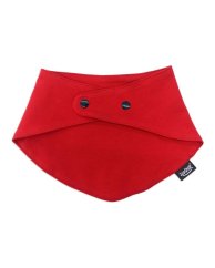 Baby cotton dribble bib, red