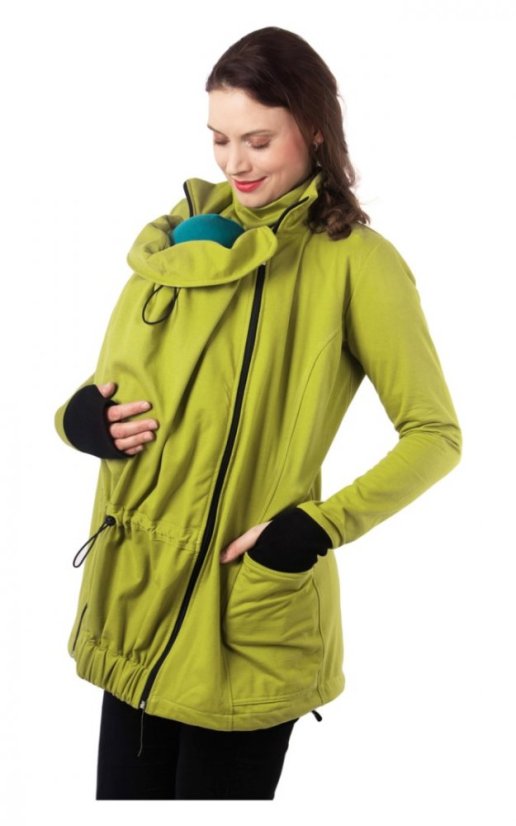 Bio-Baumwolle Tragepullover (vorderes Tragen) Marketa, Limette