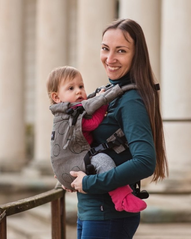 Ergonomische Babytrage für Neugeborene, graugrün