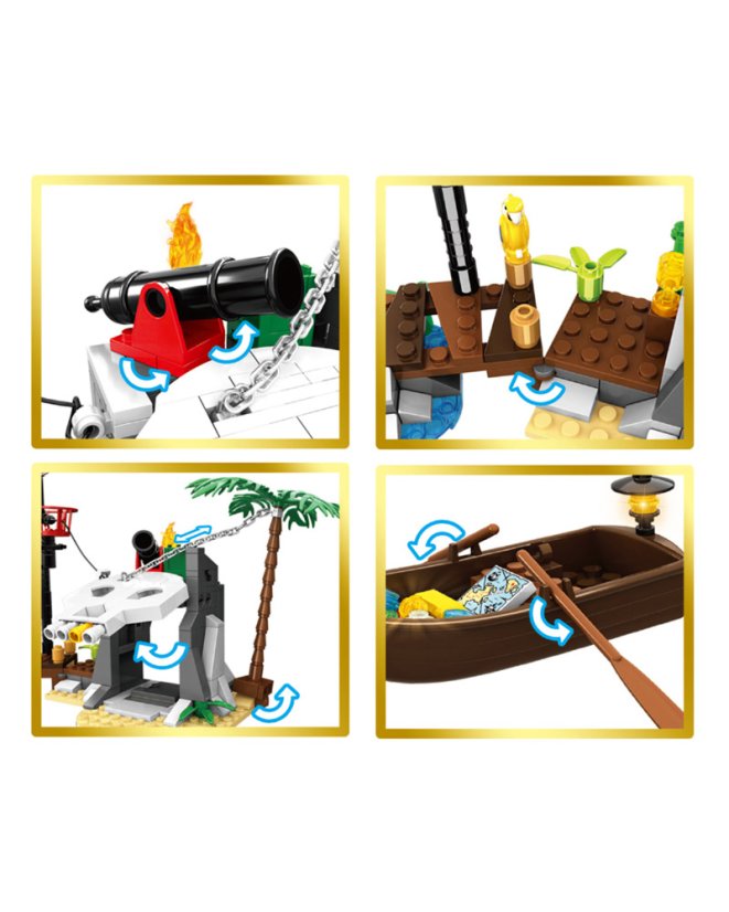 Stavebnice Piráti a ostrov pokladů, 232 dílků