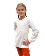 Children's T-shirt, long sleeve, white