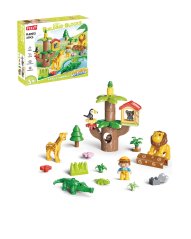 Stavebnice zvířátka v džungli – velké kostky pro děti od 3 let, 37 dílků