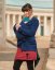 Maternity and babywearing wrapping fleece jacket Zina, DARK BLUE