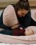 Baby nest for newborns – large MINKY design from birth, powder pink.
