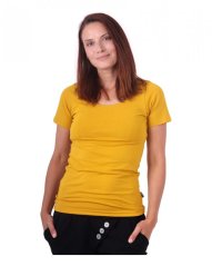 Women’s T-shirt Brigita, short sleeves, mustard