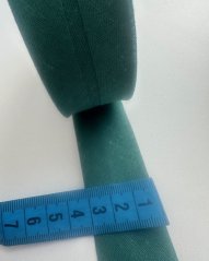 Slanted cotton strip, ironed 30mm, GREEN